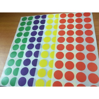 Combo 100 tờ Tem tròn dán lỗi 2cm đủ màu