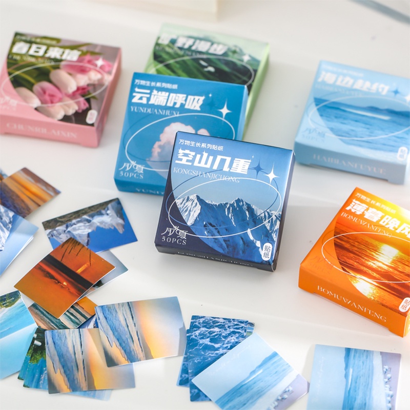 Mr.paper Bộ 300 Tờ 300 Miếng Dán Trang Trí Hình Cây Hoa Bướm Phong Cách vintage Đẹp Mắt DIY