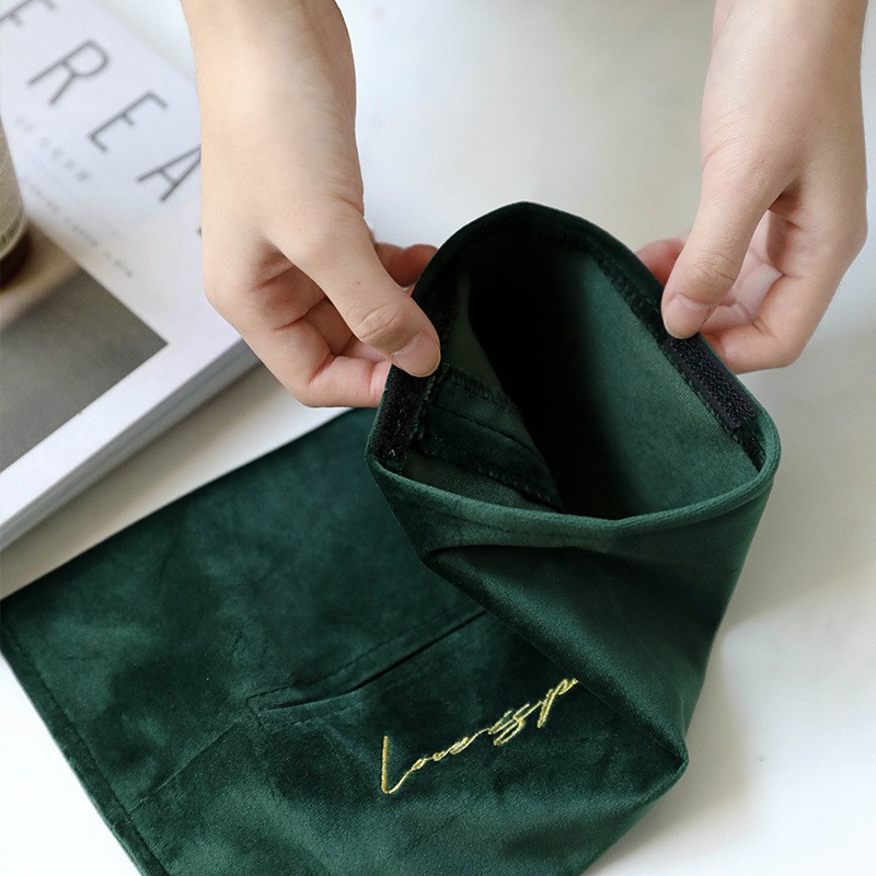 Hộp đựng khăn giấy bằng vải nhung thêu họa tiết đáng yêu nhiều màu sắc