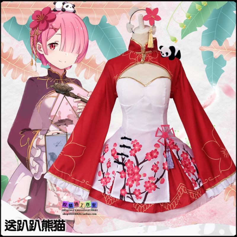 Set trang phục cosplay hoá trang ram rem new year re zero