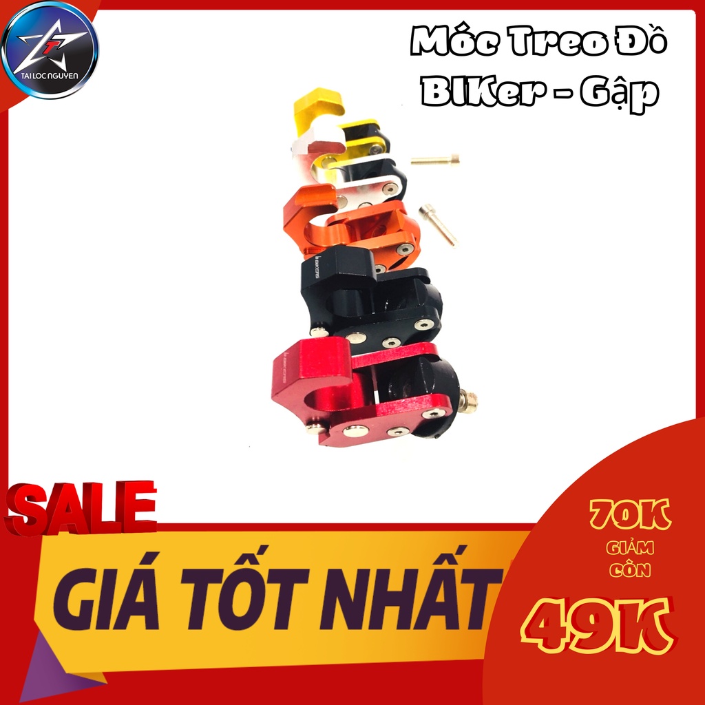 [SALE] MÓC TREO ĐỒ BIKER CHO XE MÁY ĐỦ MÀU