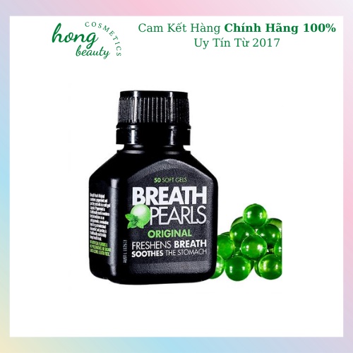 Viên thơm miệng thảo dược Breath pearls (50v - Chính hãng Úc)