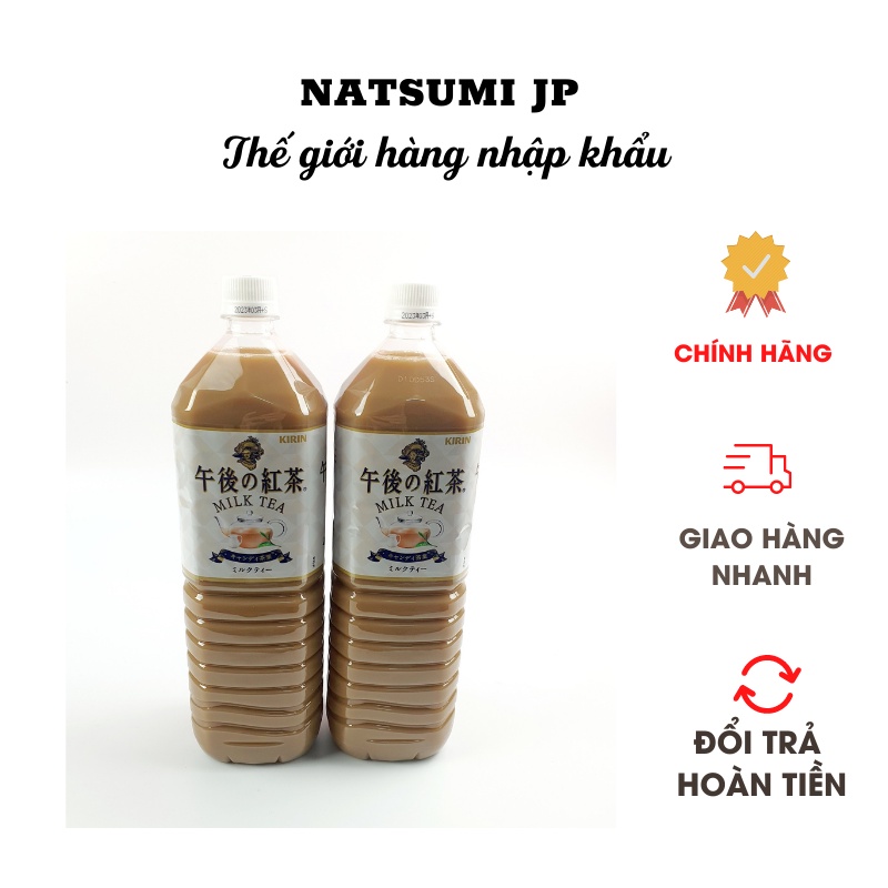 Trà sữa Kirin Milk Tea Nhật Bản ít ngọt chai lớn 0.5-1.5L
