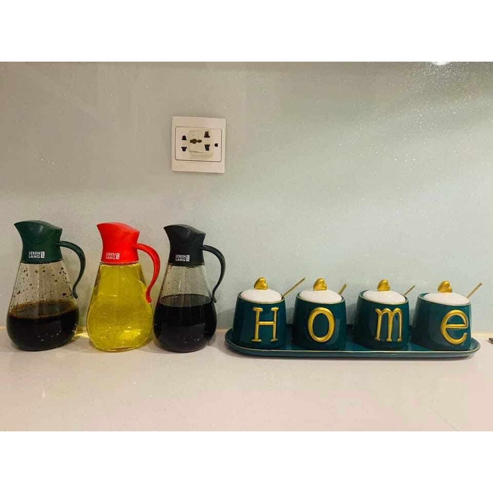 Bình đựng dầu Thủy tinh nắp mở tự động Lock&Lock, Lebenlang 550ml tiêu chuẩn xuất sang Châu Âu | BigBuy360 - bigbuy360.vn