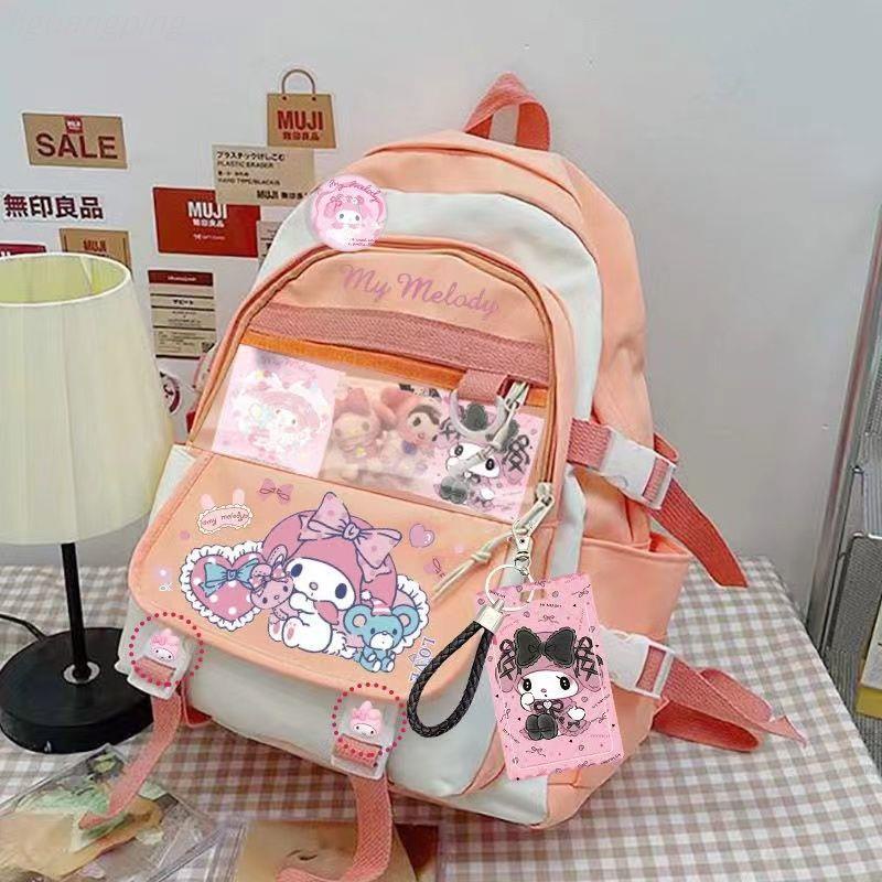 Sanrio Ba Lô Đeo Vai Đi Học Họa Tiết Hoạt Hình my melody / Cún / hello kitty Dễ Thương Chất Lượng Tốt Cho Nữ