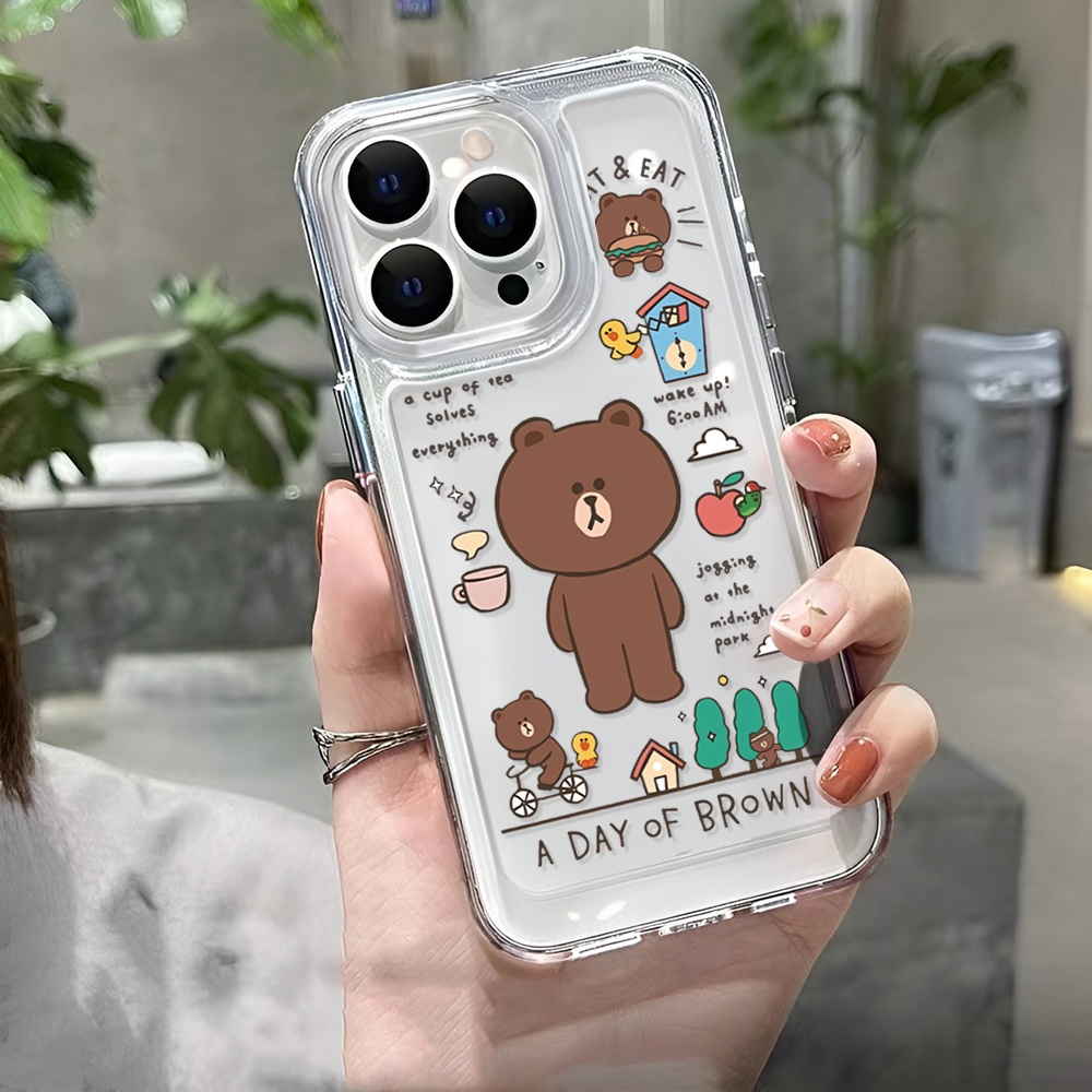 Ốp Điện Thoại Trong Suốt Hình Gấu Thỏ Cony Cho iphone 14ProMax 14Plus 13 11 12 7Plus X XR XS Max