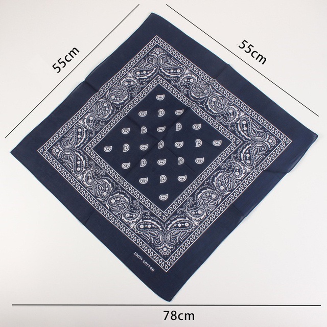 [Full 20 màu] Khăn vuông bandana quàng cổ cotton cho nam và nữ, khăn turban hiphop kích thước 55x55cm | BigBuy360 - bigbuy360.vn