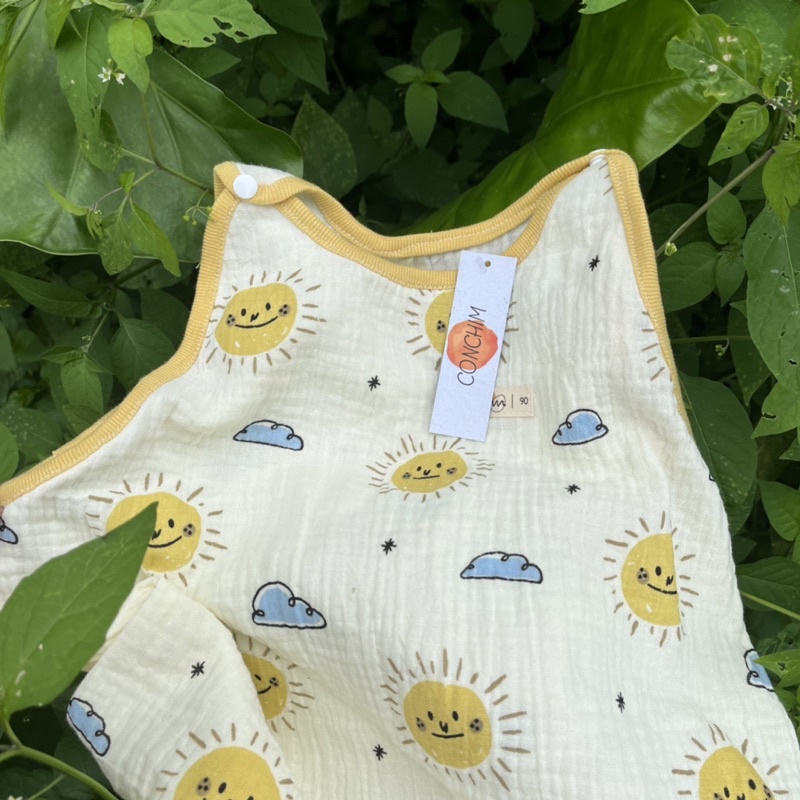 Túi ngủ vải xô muslin CONCHIMkids