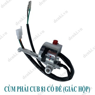 Cùm phải (cùm tay thắng) Cub 81 Có đề (Giắc hộp)