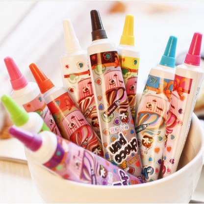 Bút viết vẽ socola ngẫu nhiên màu ⚡ CAO CẤP ⚡ socola lỏng trang trí kẹo, bánh kem Hàn Quốc