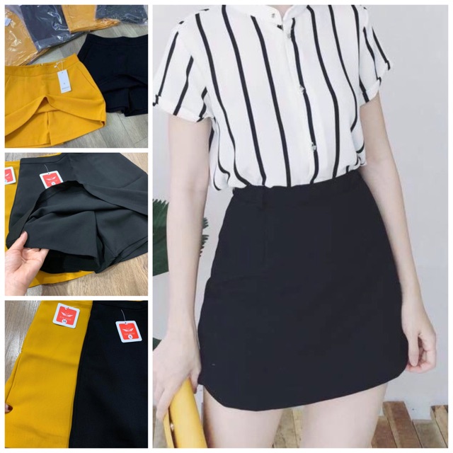 Ảnh thật - Chân váy chữ A chuẩn Form [ GIÁ XƯỞNG] có quần trong dày dặn | BigBuy360 - bigbuy360.vn
