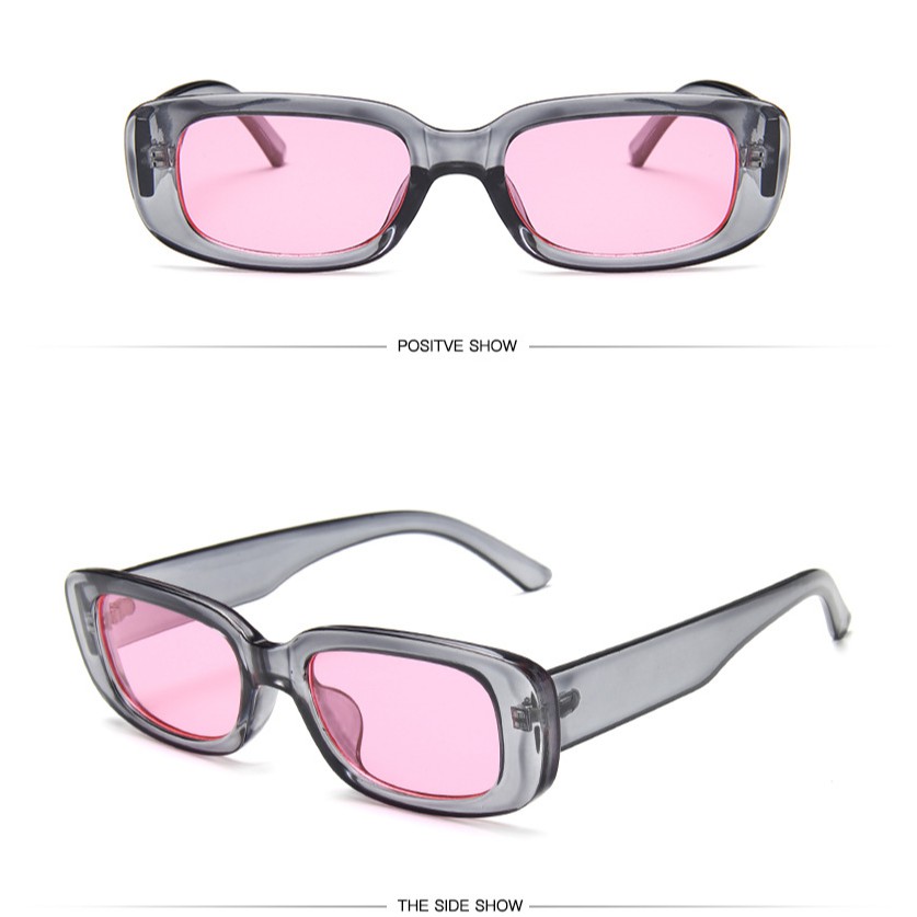 Kính mát gọng vuông nhỏ phong cách Retro thời trang cho nam nữ