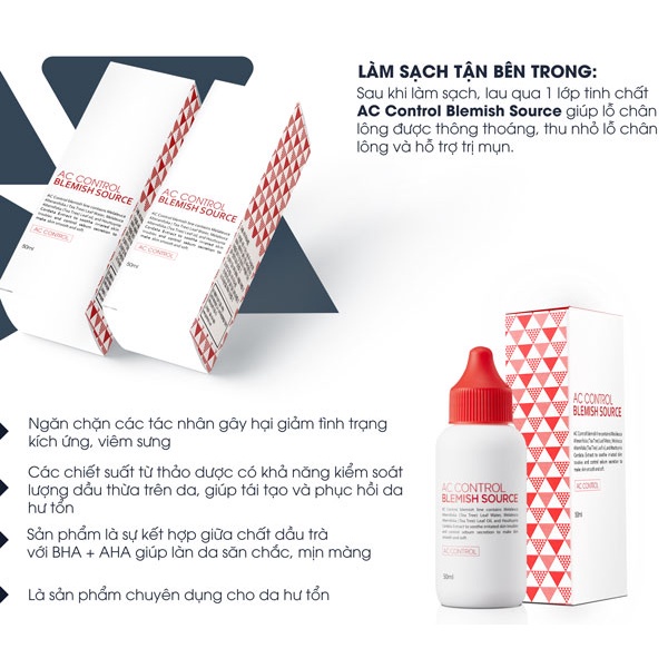TINH CHẤT ƯC CHẾ MỤN GOODNDOC AC CONTROL BLEMISH SOURCE 50ml