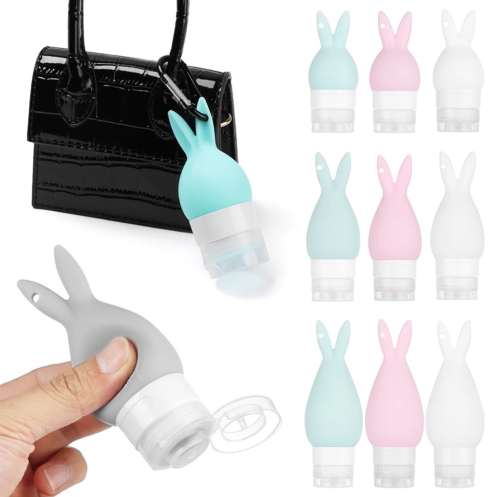 Chai Chiết Mỹ Phẩm Du Lịch Bằng Silicon Hình Hoạt Hình Dễ Thương Dung Tích 30ml / 50ml / 80ml