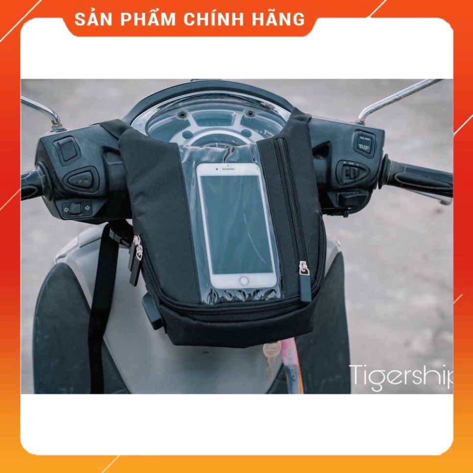 Túi chạy grab - túi treo đầu xe máy chạy grap cảm ứng được điện thoại - xem bản đồ, có lỗ dây sạc FREESHIP