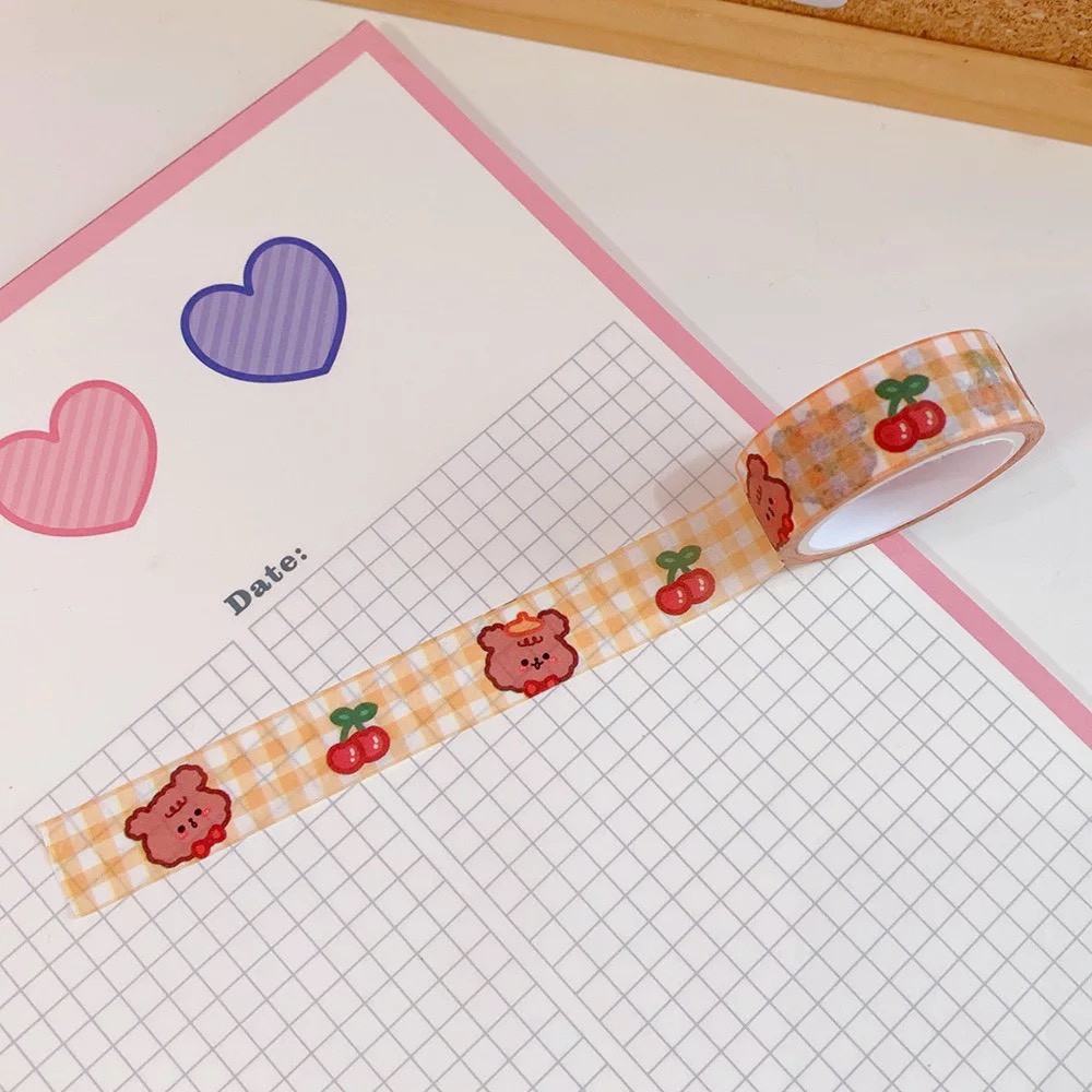 Băng dính washi tape họa tiết xinh xắn dùng trong trang trí sổ tay