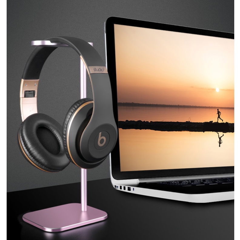 Headphone stand cao cấp GTN03 đệm silicon chống xước hợp kim nhôm sơn tĩnh điện 250mm ,giá treo tai nghe hợp kim cao cấp