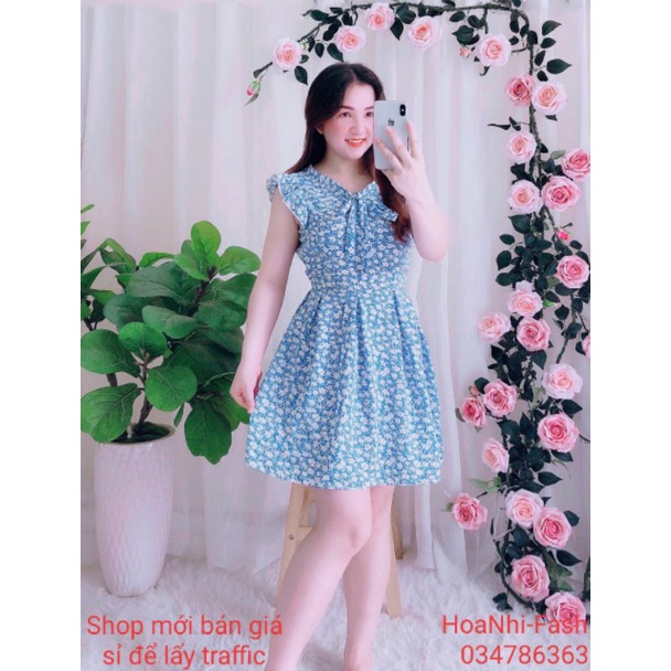 Đầm nữ cổ nơ có kèm quần đùi trong chất liệu lụa Mango cao cấp