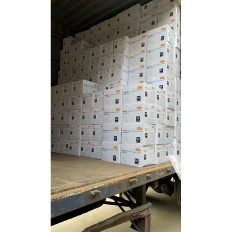 Găng Tay Y Tế Đen Không Bột, Hộp 100 Chiếc Đen Nhám, Bao Tay Cao Su Đen Dùng Trong Spa Phun Xăm Thẩm Mỹ