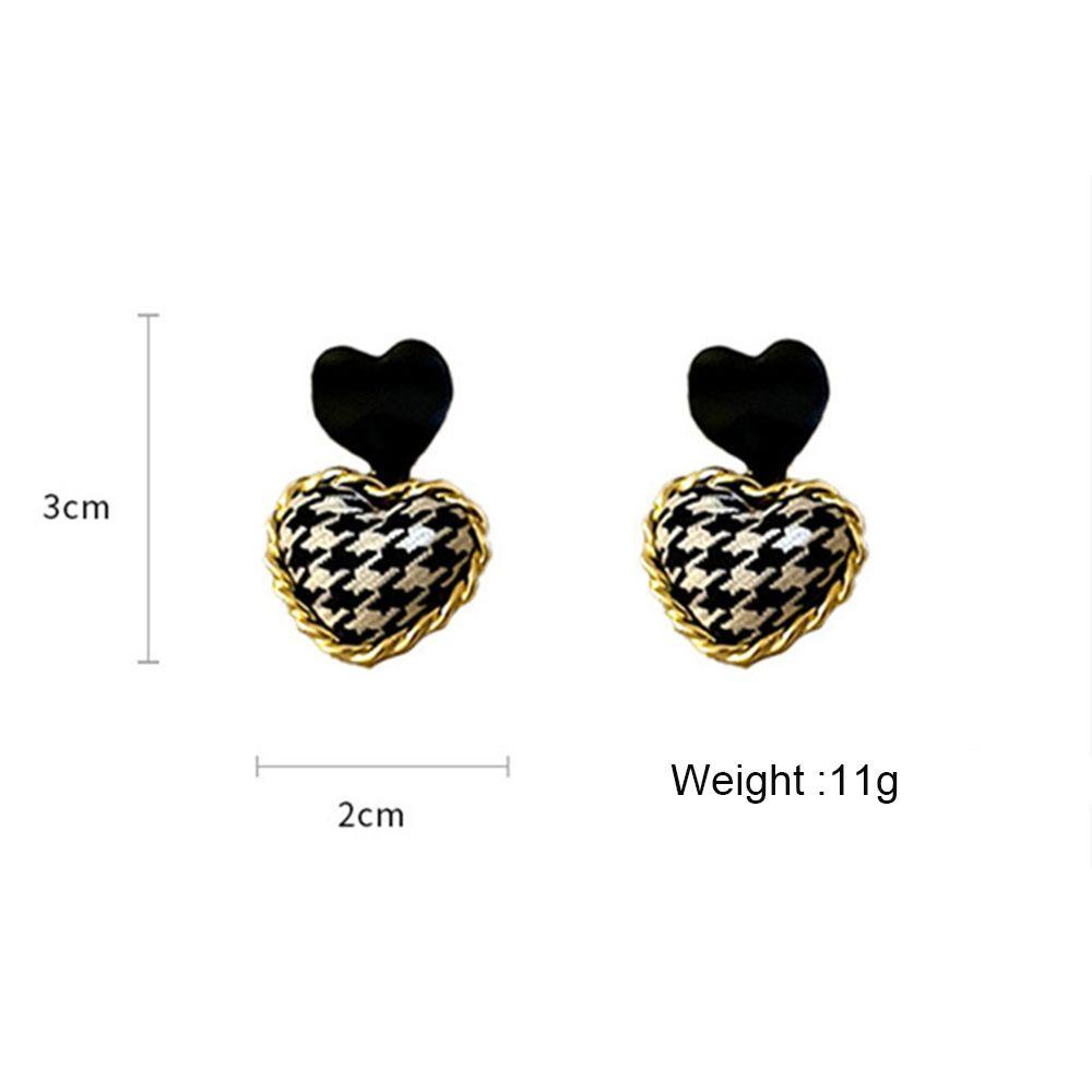 Khuyên Tai VANES1 Trái Tim Vải Gai Phong Cách Hàn Quốc Ngọt Ngào Cho Nữ