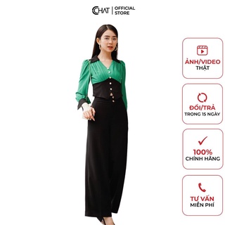 Quần Ống Rộng 𝐂𝐂𝐇𝐀𝐓 Cạp Kiểu Túi Trước Phong Cách Trẻ Trung Thanh Lịch 12QDS2007ST