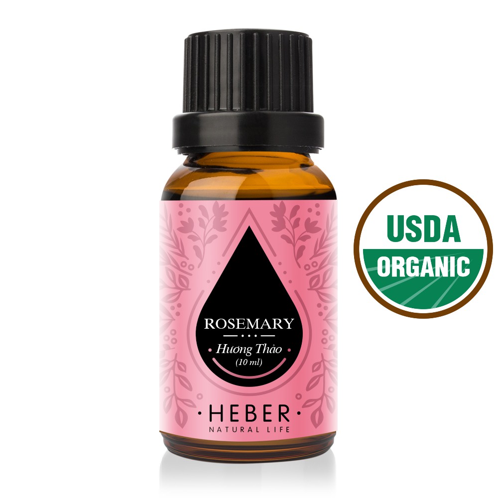 Tinh Dầu Hương Thảo Heber Natural Life- Rosemary, Cao Cấp Nhập Khẩu, Thiên Nhiên Nguyên Chất Xông Phòng, 10ml/30ml/50ml