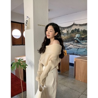 HANNY A99 Áo len trễ vai be mỏng