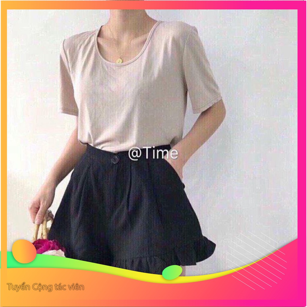 Dọn kho 15Q29B1 Quần bèo ống rộng giả váy đinh nút kute ghê Dọn kho