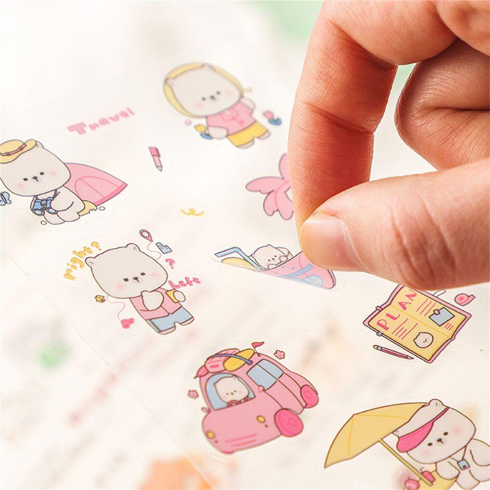 PEWANY Miếng Dán Trang Trí Sổ Tay Chống Thấm Nước Kiểu Dáng Dễ Thương