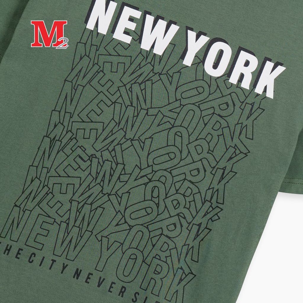 Bộ quần áo bé trai mùa hè quần đùi và áo thun cộc tay in hình NEW YORK LHD1562 Thời trang M2