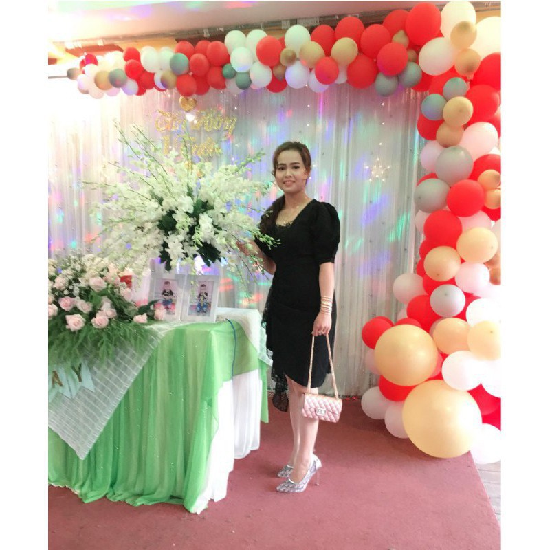 [ xả kho ] MiD Đầm ren umi đen V1229 sexy thiết kế kèm ảnh thật