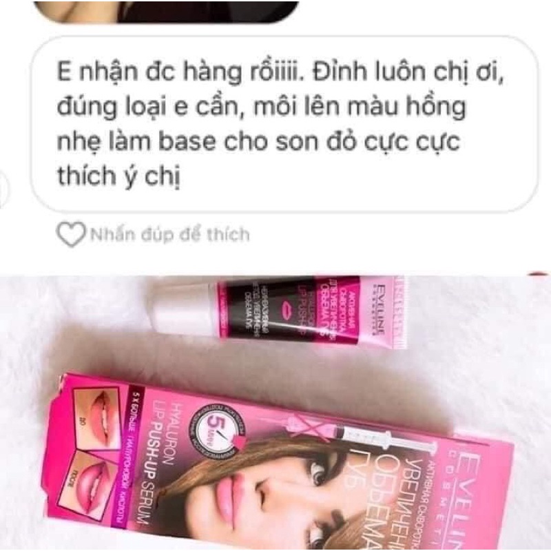 Serum dưỡng môi Eveline Nga làm hồng môi, căng mọng và đầy môi