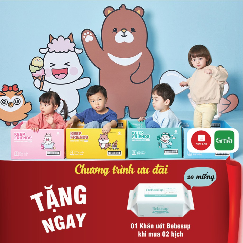 [KÈM QUÀ TẶNG] Bỉm Enblanc KEEP FRIEND nội địa Hàn quốc (mẫu mới 2020) đủ size dán/quần S40,M32,L28,XL24