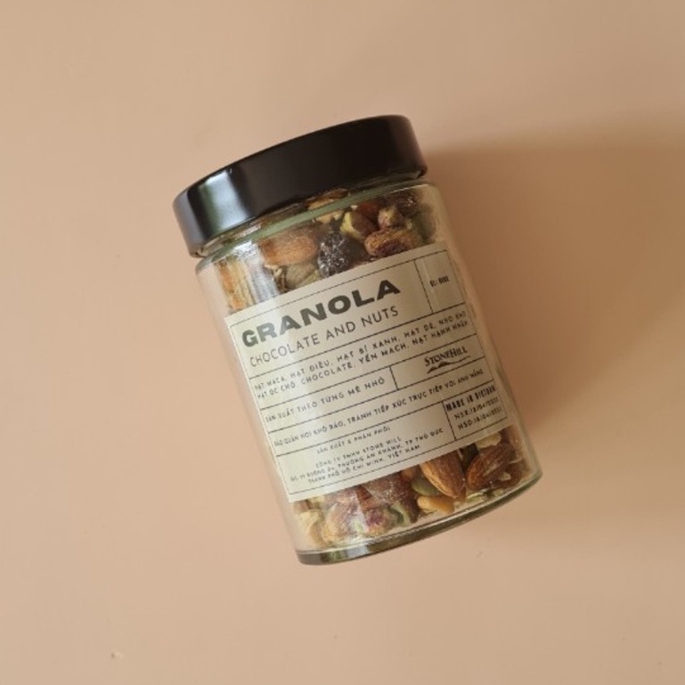 Granola Chocolate Và Hạt Stone Hill Cocoa Products 500g