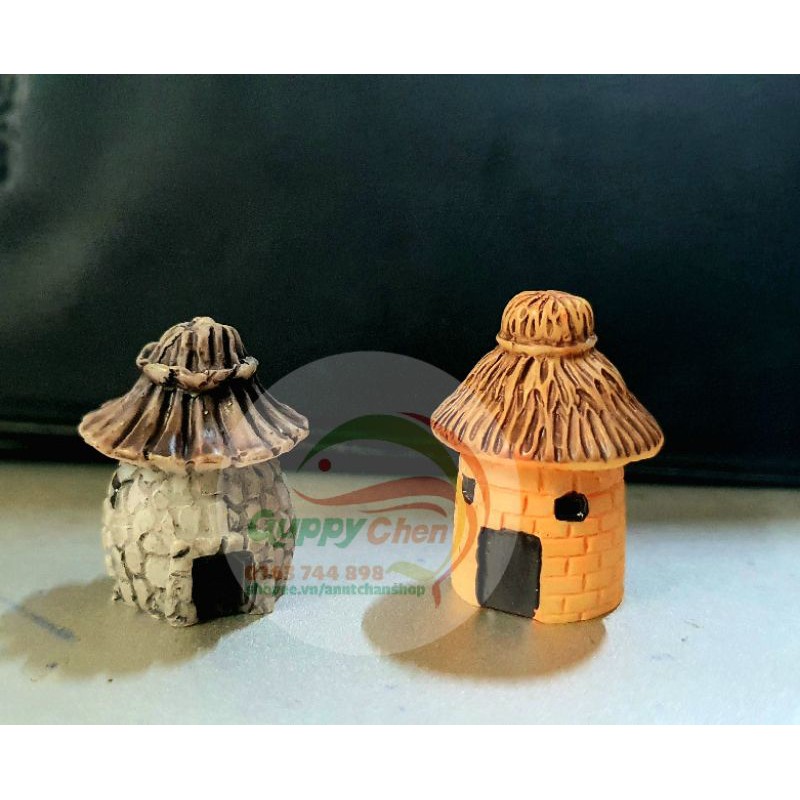 Nhà nấm mini (2x3cm) trang trí tiểu cảnh hồ cá mini