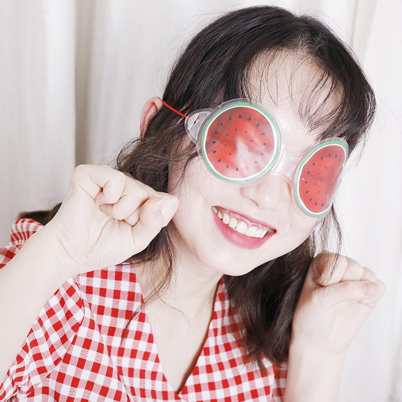 [Hàng mới về] Mặt nạ đắp mắt gel mềm họa tiết trái cây dễ thương giúp giảm mệt mỏi