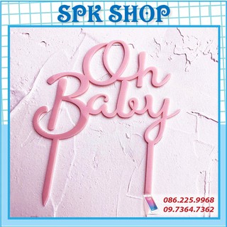 [FREESHIP❤️] Trang trí bánh kem- Mẫu meka Oh Baby - Meka chữ trang trí bánh kem, trang trí bánh sinh nhật