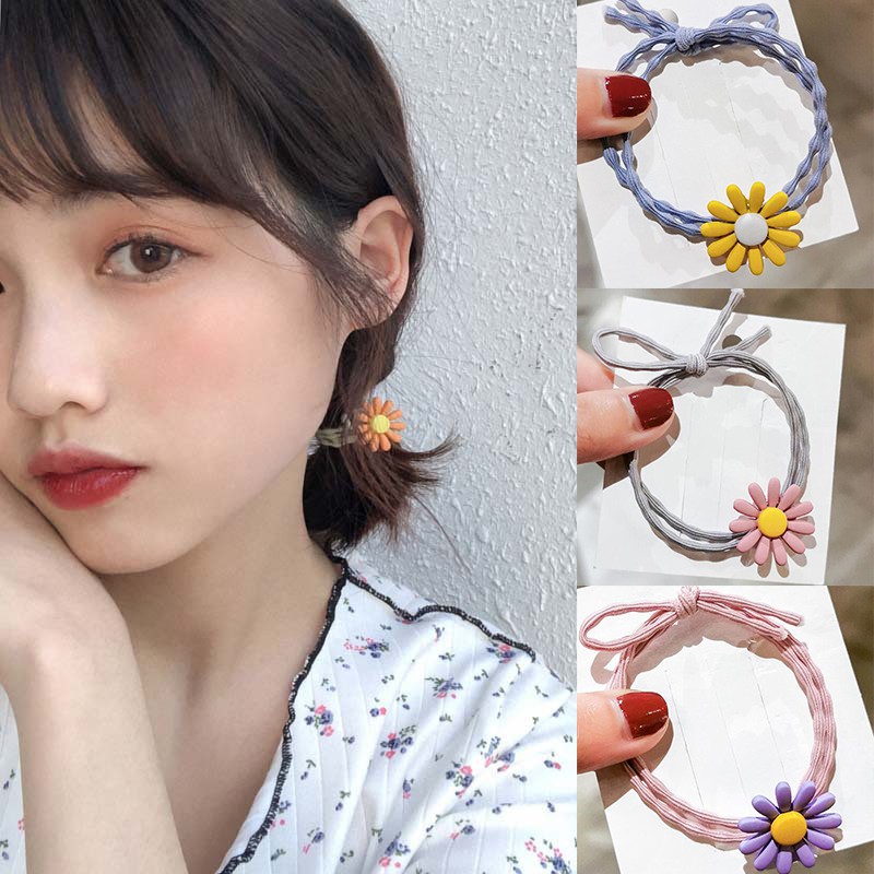 Dây Buộc Tóc Hình Hoa Cúc Xinh Xắn Cho Nữ