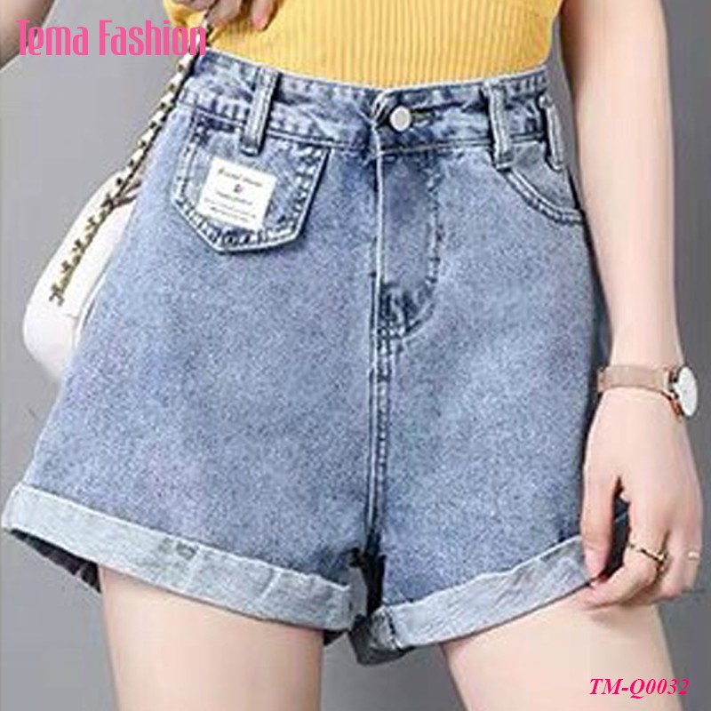 [Mã WASTMAY giảm 15% tối đa 30K đơn 150K] Quần short jean nữ TEMA - Quần short nữ jean cách điệu gấu xắn siêu đẹp | BigBuy360 - bigbuy360.vn