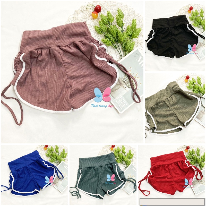 [XẢ HÀNG]Quần đùi nữ từ 40-50kg - quần sọt short nữ thun gân rút dây - QU73
