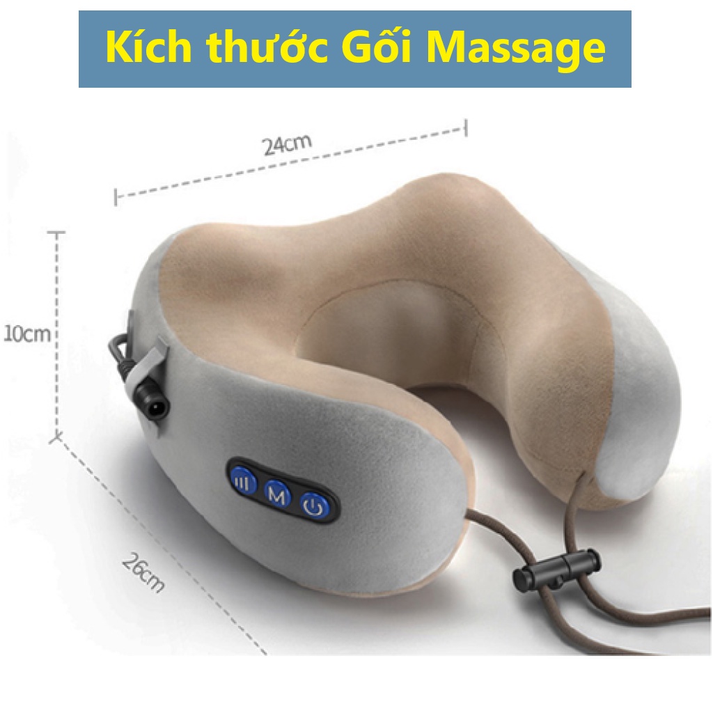 Máy Massage Cổ Vai Gáy Tích Điện Hồng Ngoại Cao Cấp, Gối Massage Cổ Vai Gáy Tích Điện Hồng Ngoại Cao Cấp