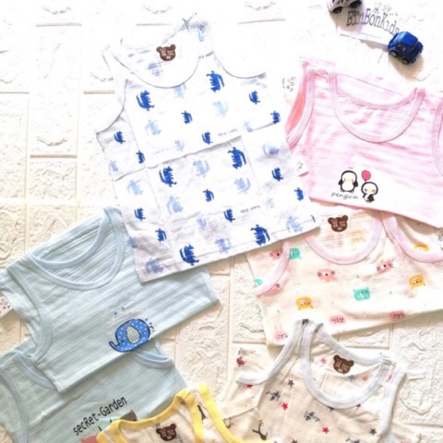 Combo áo ba lỗ cho bé chất siêu mát