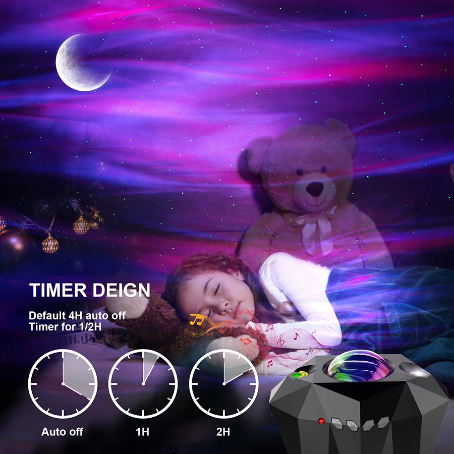 Đèn Chiếu Sao RGB Màu Trắng Tích Hợp Loa Bluetooth