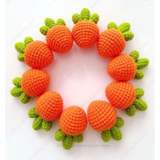 Móc khoá củ cà rốt ú nu handmade bằng len