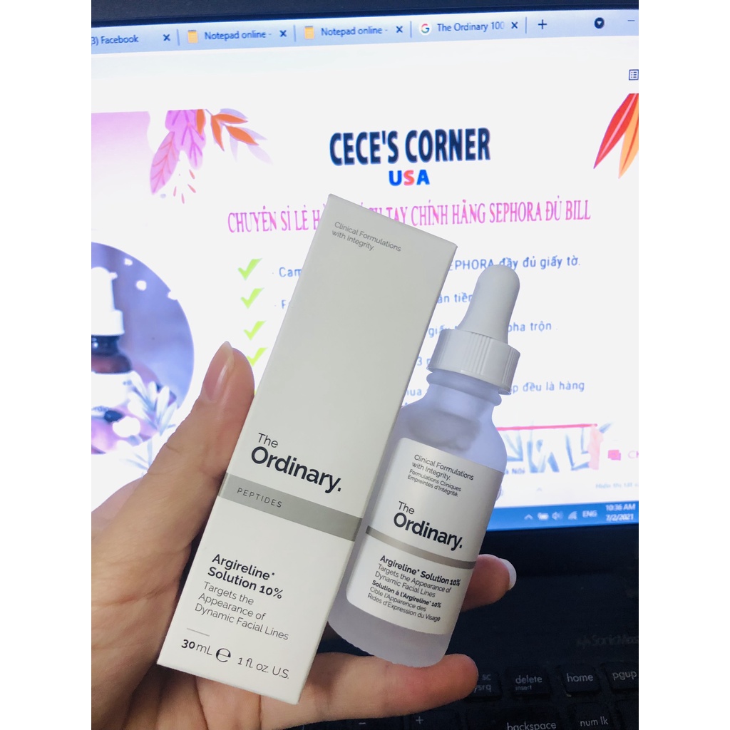 Serum Căng Da, Xóa Mờ Nếp Nhăn The Ordinary Argireline Solution 10% 30ml