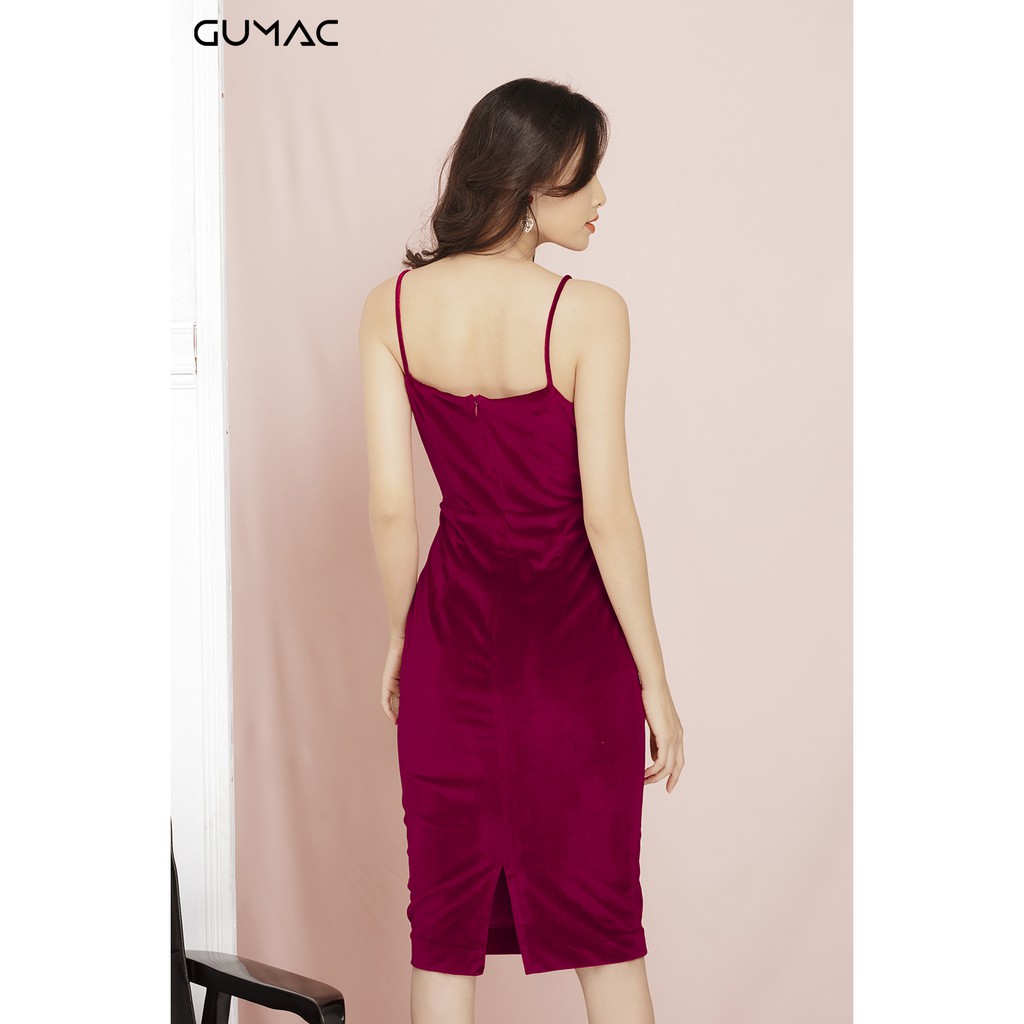[Mã WABRGULUV giảm tới 100K đơn 249K] Đầm nữ body chéo ngực GUMAC MSV11915_DO | BigBuy360 - bigbuy360.vn