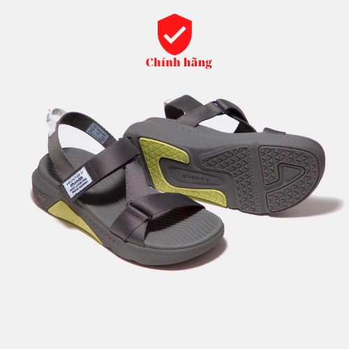 Shondo Sandals F7 Racing đế xám phối xanh dạ quai xám F7R2020