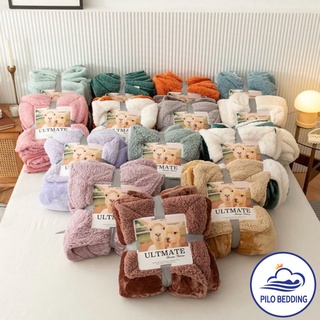 Chăn lông cừu Ultmate 2 lớp mềm mịn, Chăn mền nhập khẩu cao cấp kích thước 2mx2m3 nặng 2kg