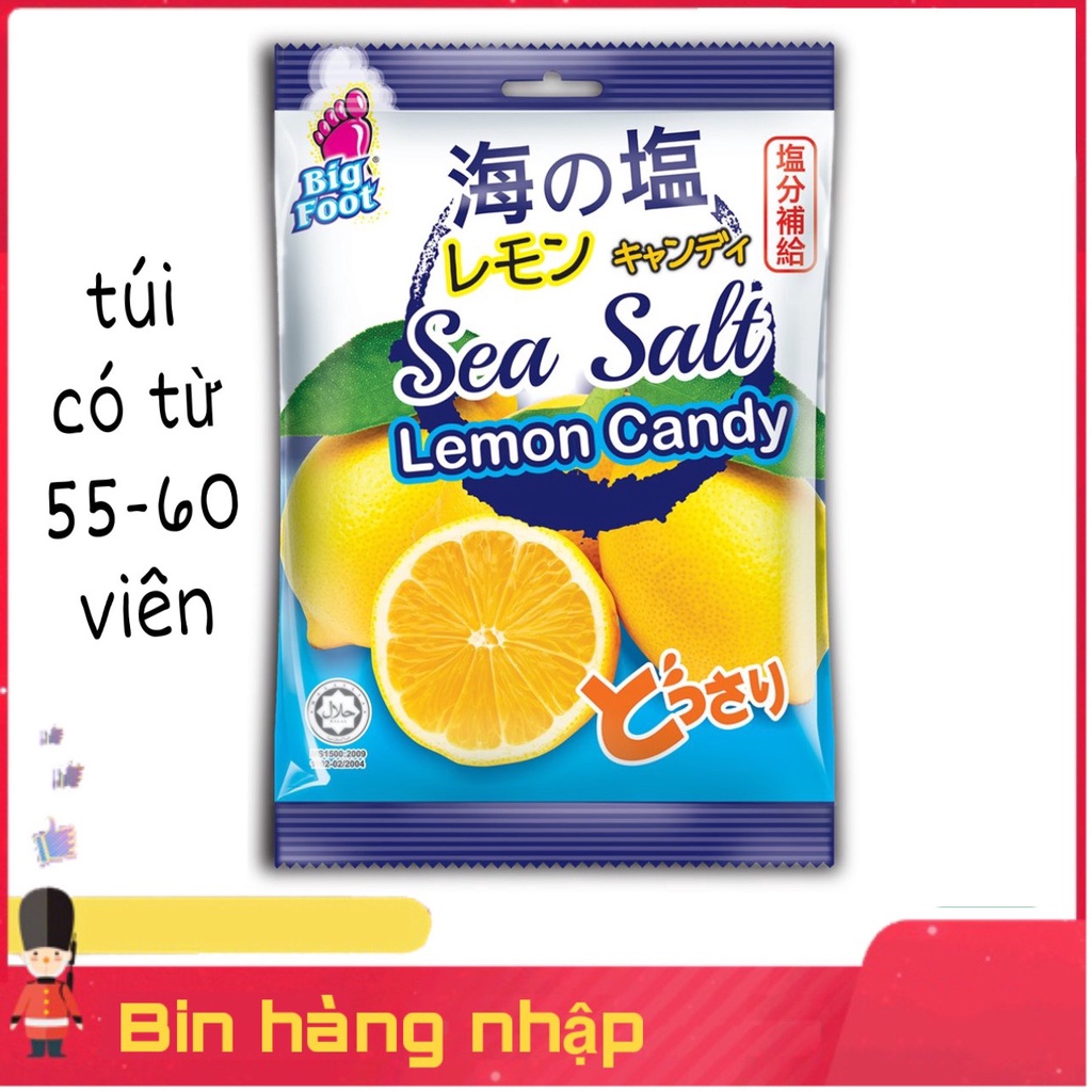 60 Viên kẹo chanh muối biển sea salt bigfoot