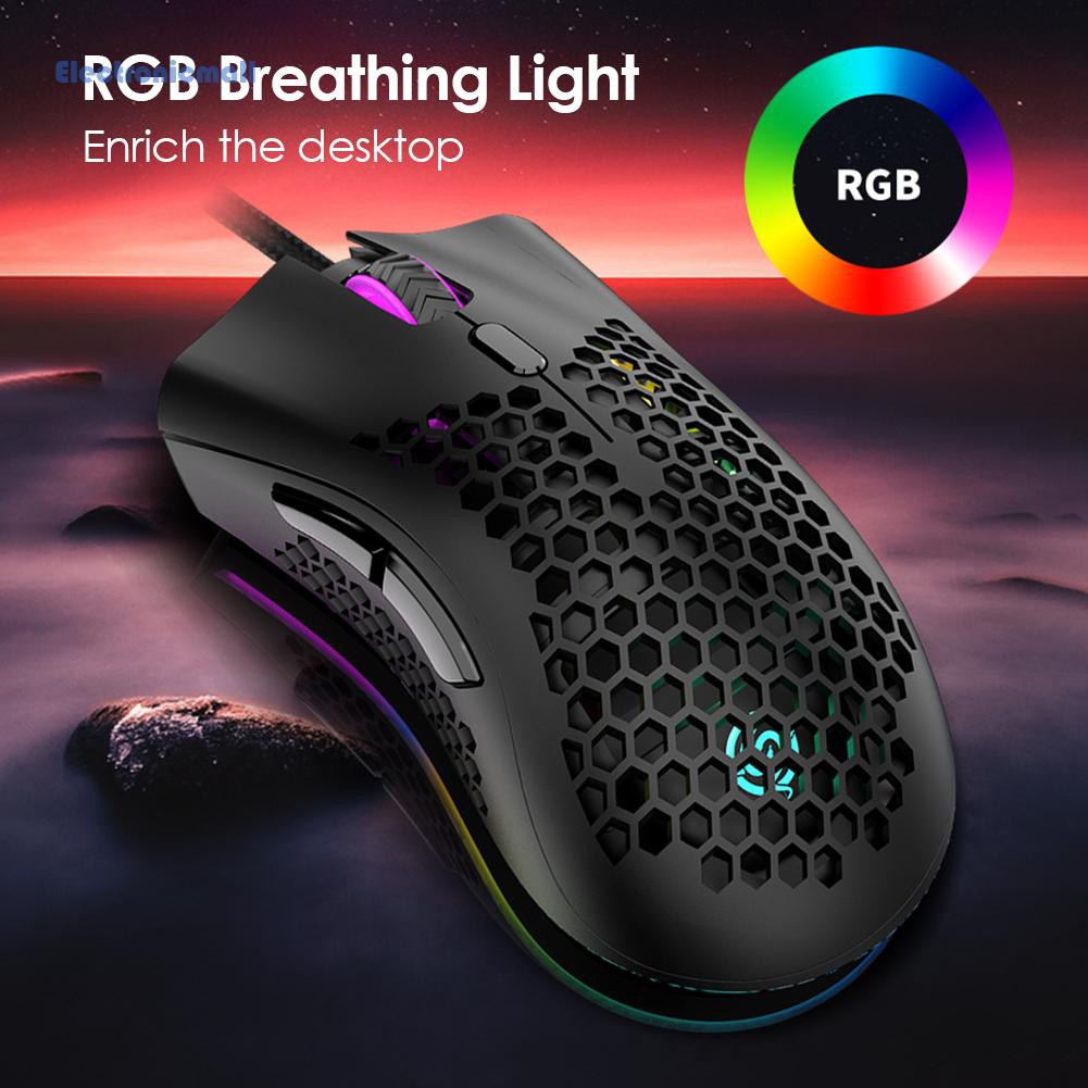 Chuột Chơi Game Có Dây Đèn Led 7 Nút Q8 Rgb 7200dpi